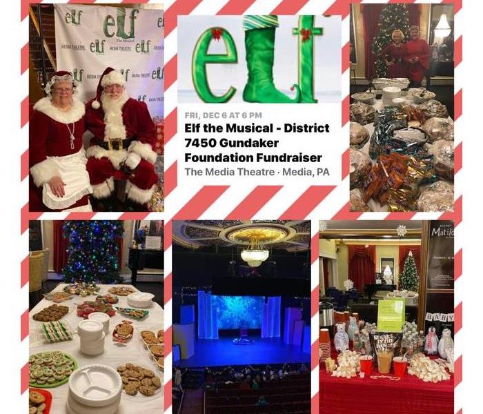 collage of various Christmas decorations and Santa Claus